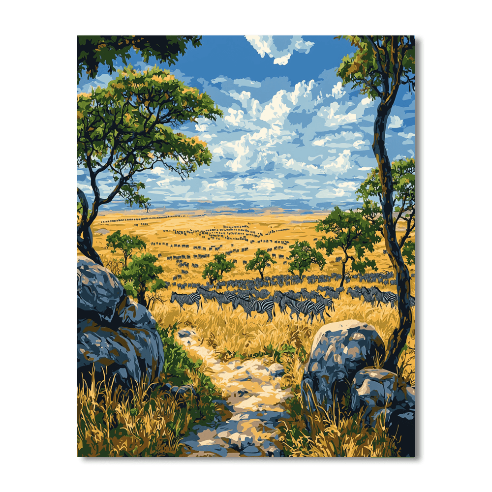 Serengeti National Park - Tanzania Numbered Painting Kits