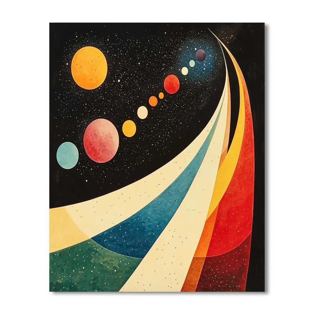Kazimir Malevich Inspired Stellar Illumination  Paint By Numbers Kits