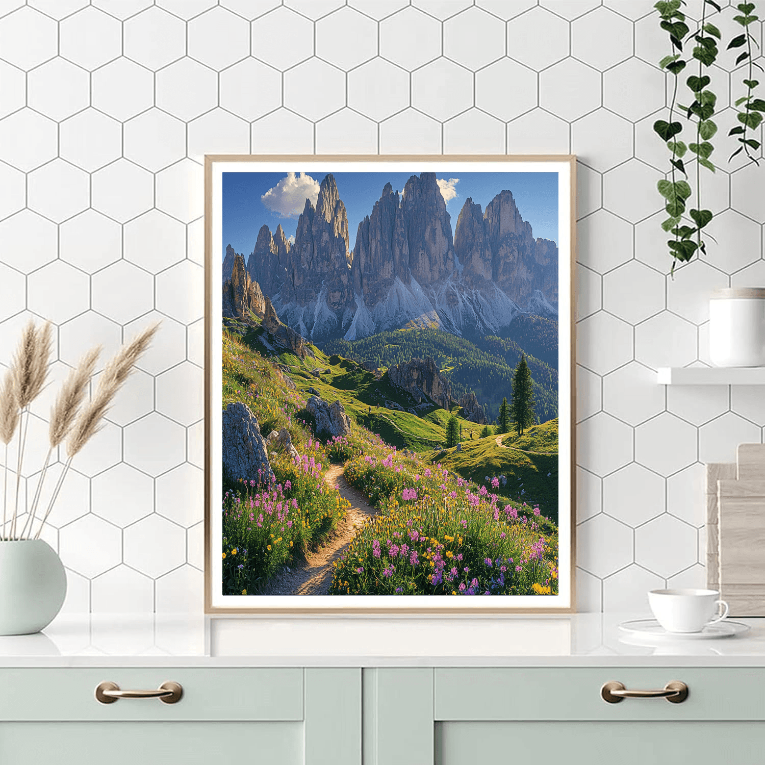Hiking In The Dolomites Painting By Numbers Kit