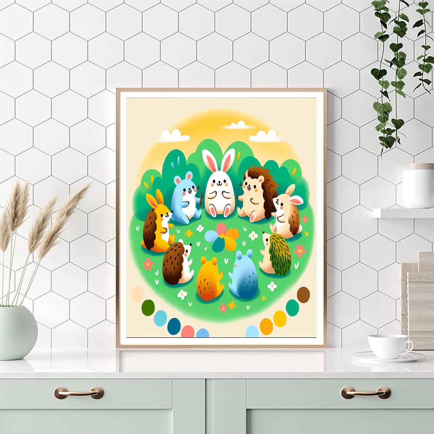 Merry Meadow Gathering Painting By Numbers Kit