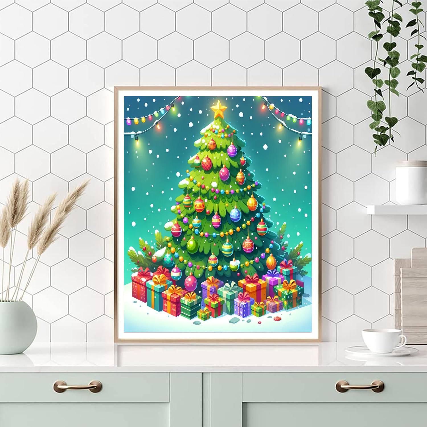 Charming Christmas Tree Painting By Numbers Kit