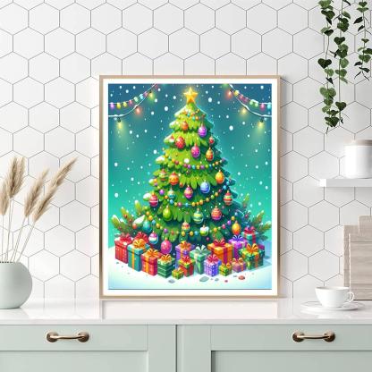 Charming Christmas Tree Painting By Numbers Kit