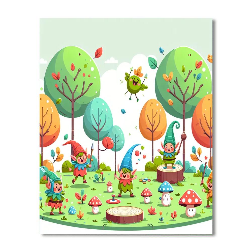 Giggling Goblin Grove Paint By Numbers Art