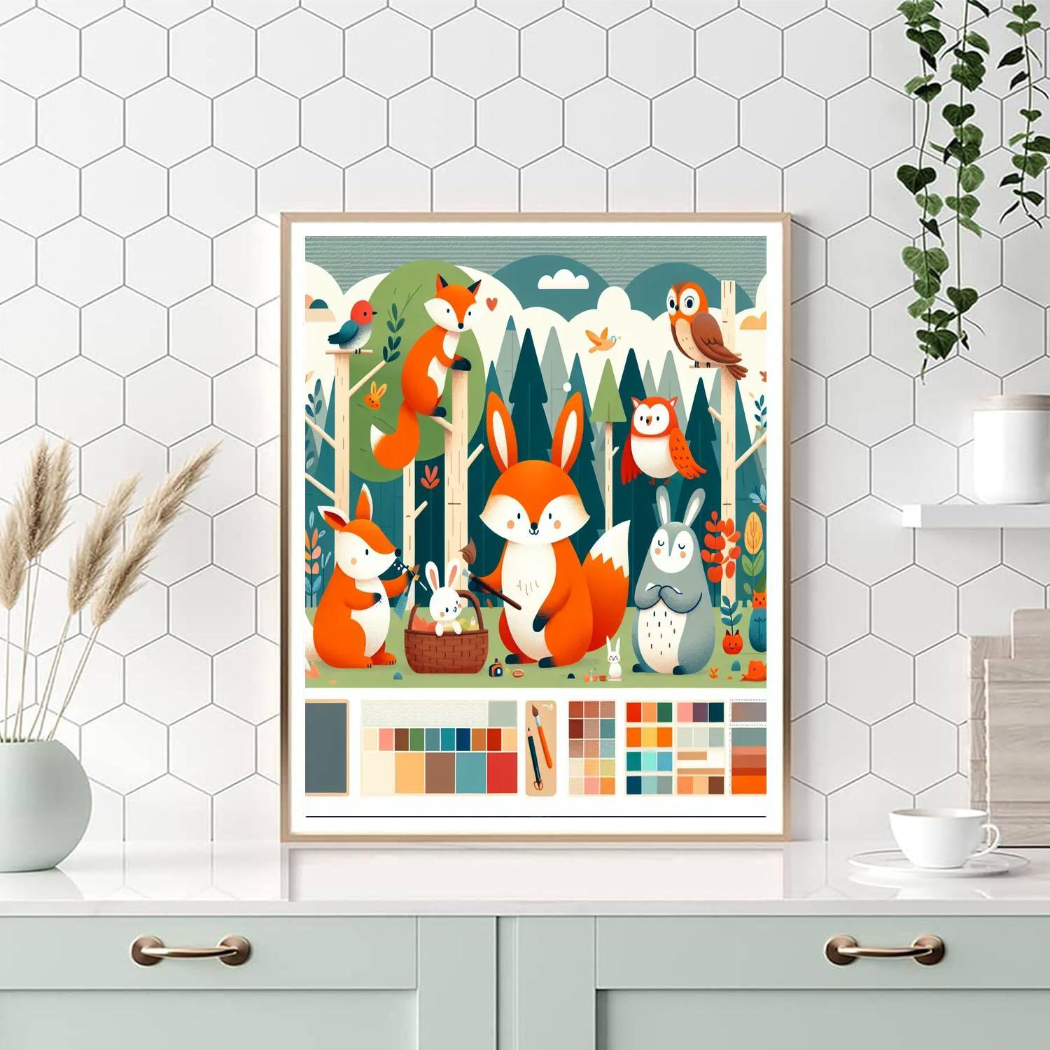 Caring Critter Kingdom Numbered Painting Kits