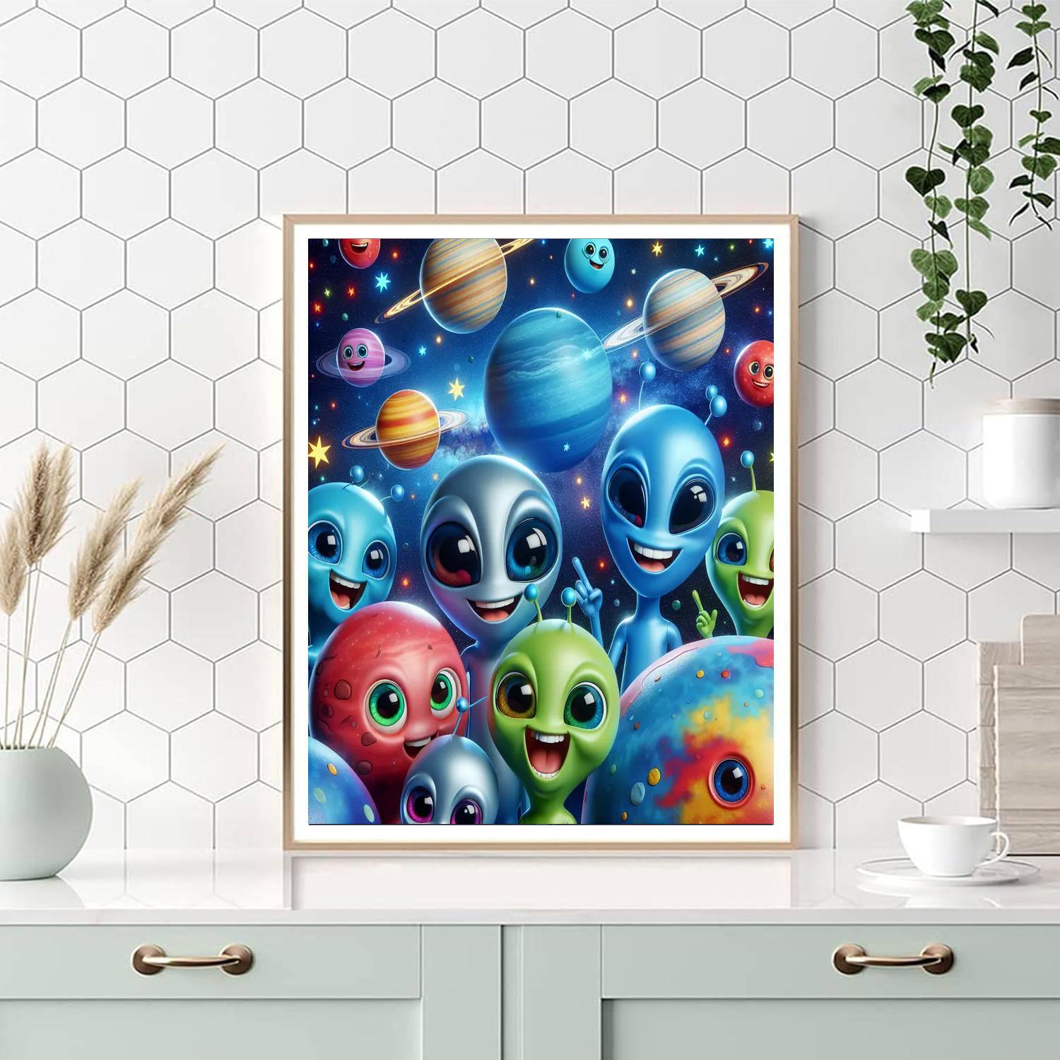 Dazzling Space Quest Paint By Numbers Art