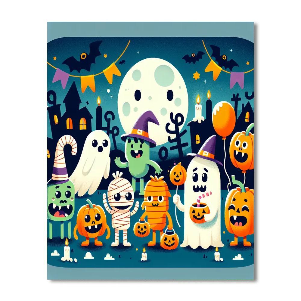Silly Halloween Monsters Paint By Numbers Kits