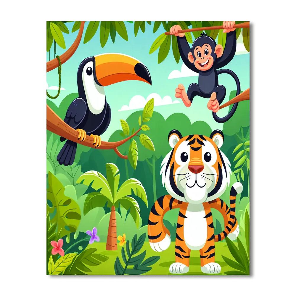 Eco Explorer's Jungle Painting By Numbers Kit