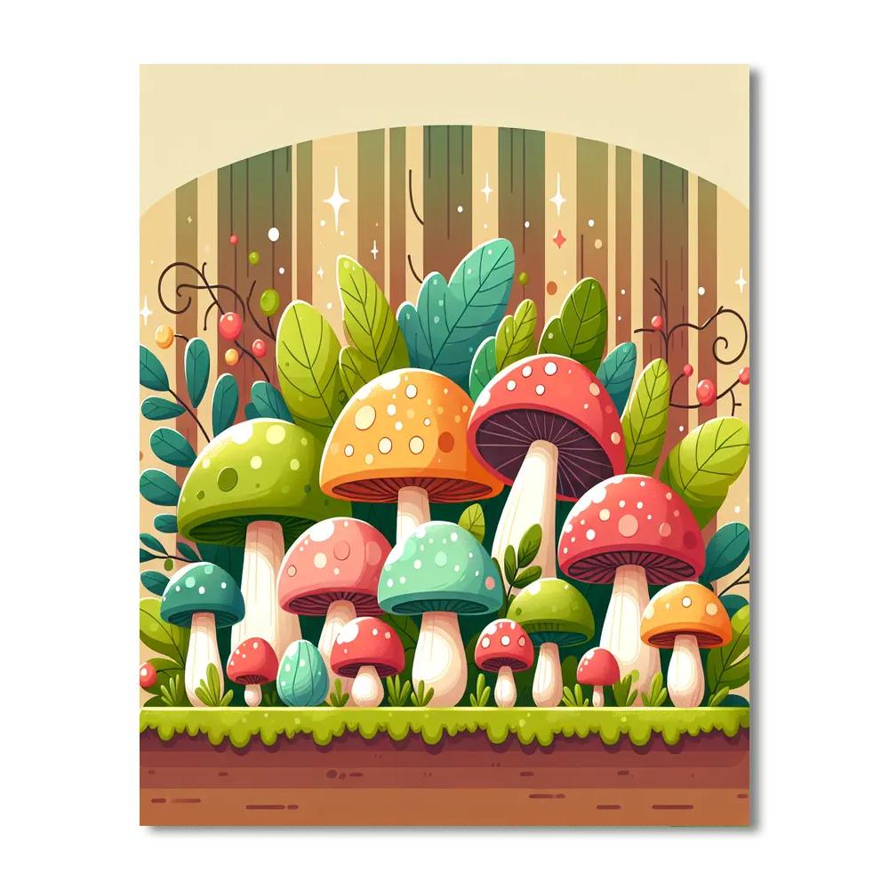Mystical Mushrooms Numbered Painting Kits