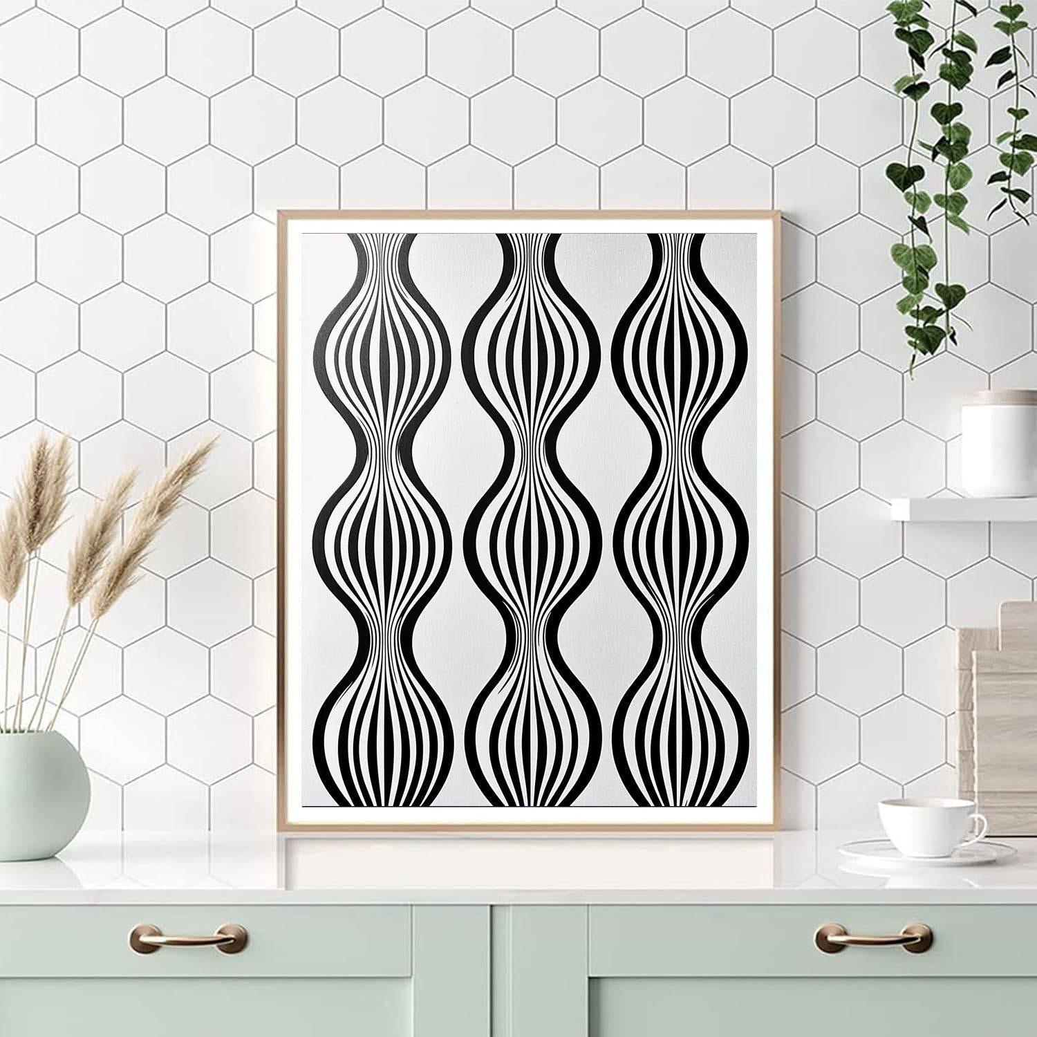 M.C. Escher Inspired Evolving Symmetry  Numbered Painting Kits