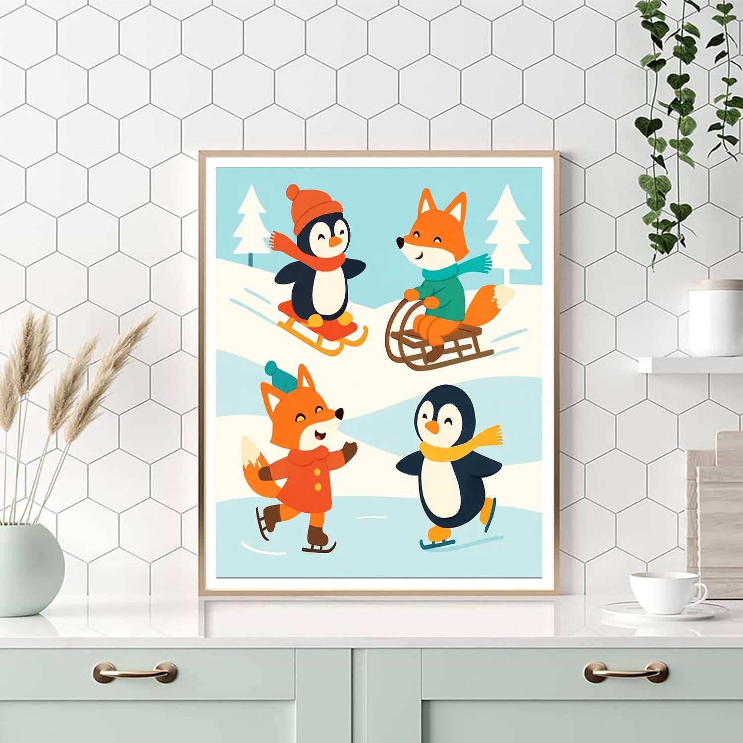 Winter Joyride Numbered Painting Kits