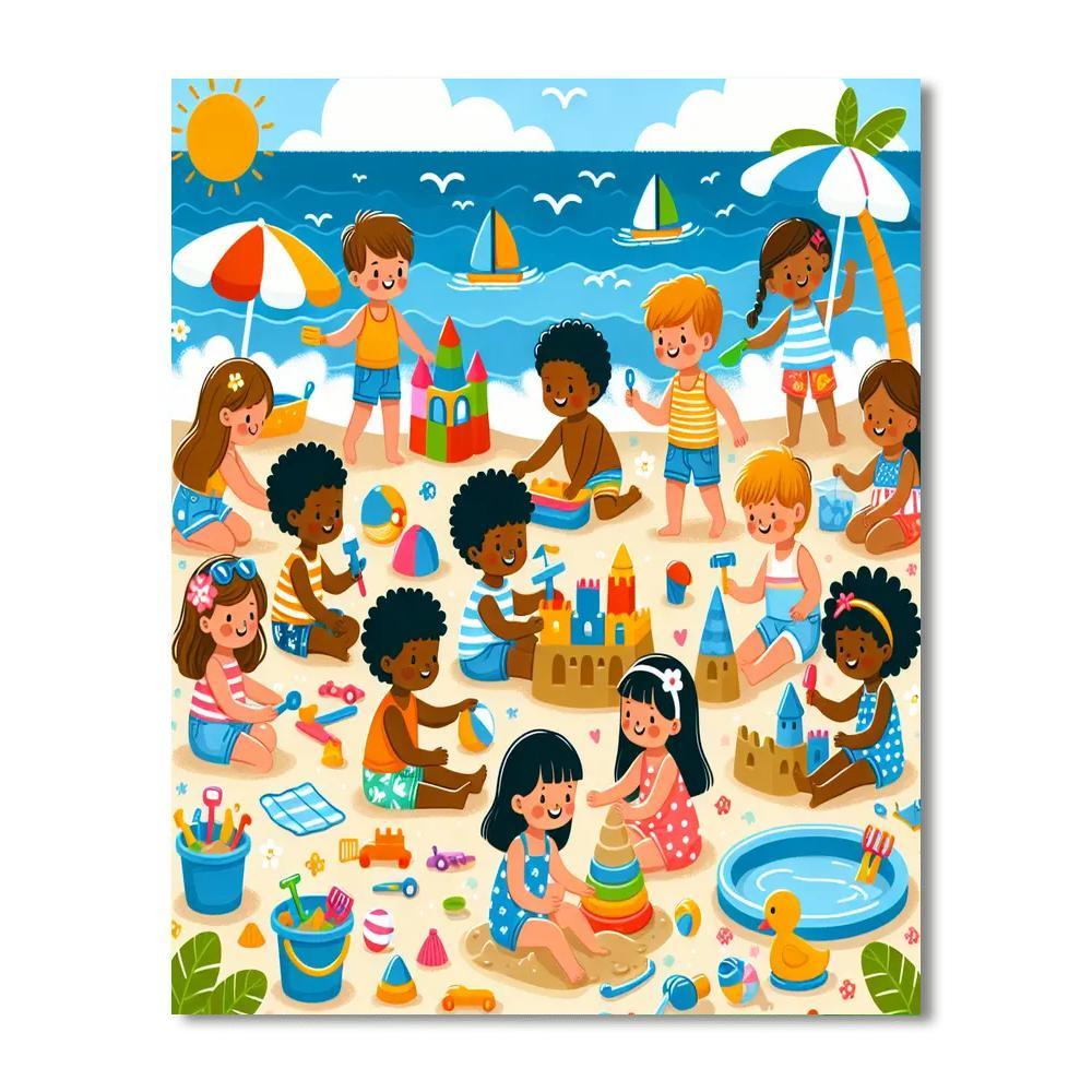 Joyful Seaside Adventure Numbered Painting Kits