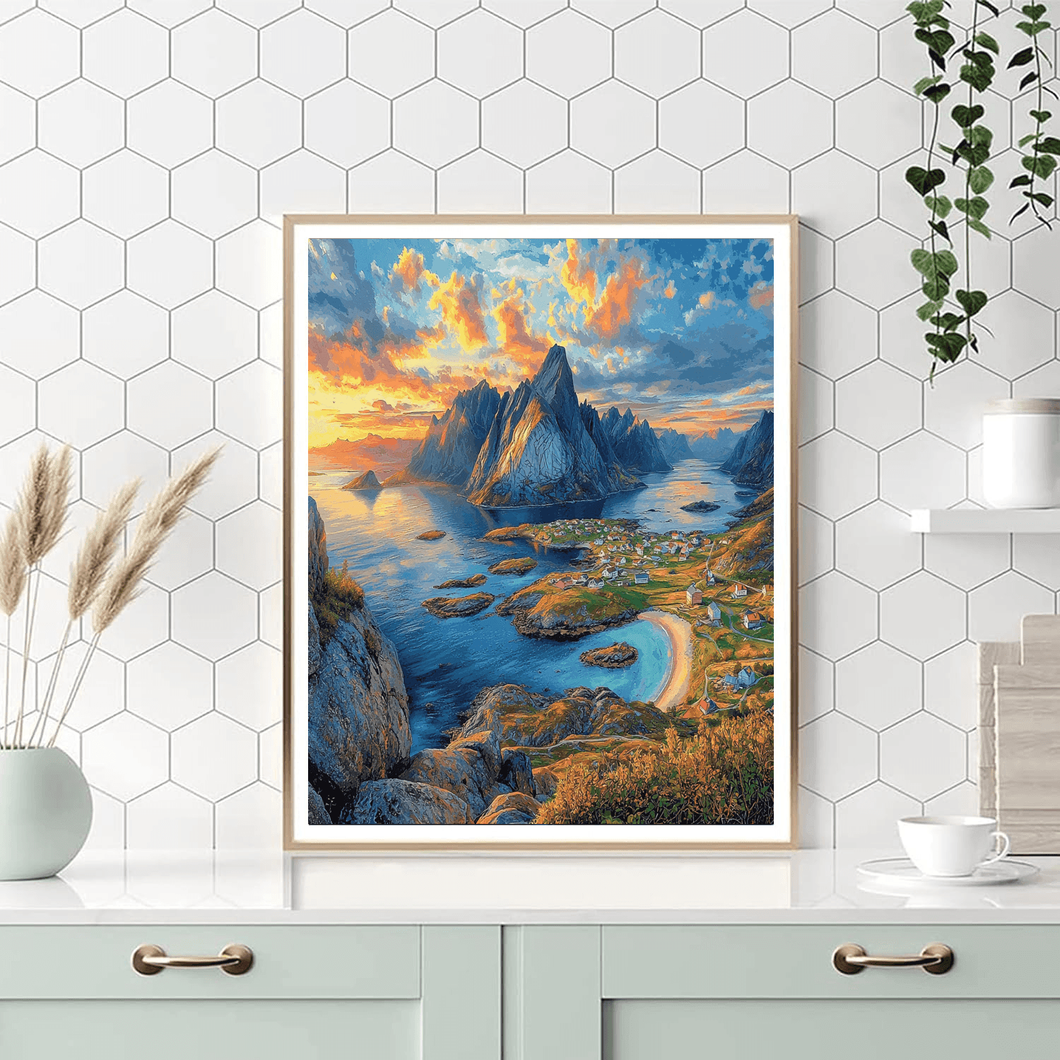 Lofoten Islands - Svolvaer Painting Number Kit