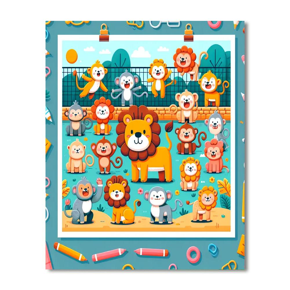 Zany Zoo Numbered Painting Kits