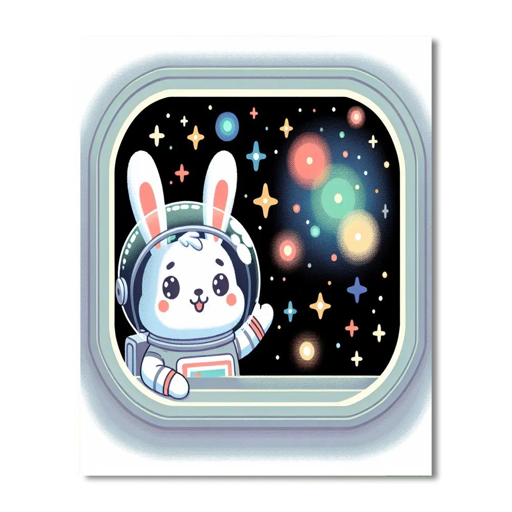 Galactic Explorer Rabbit Number Painting