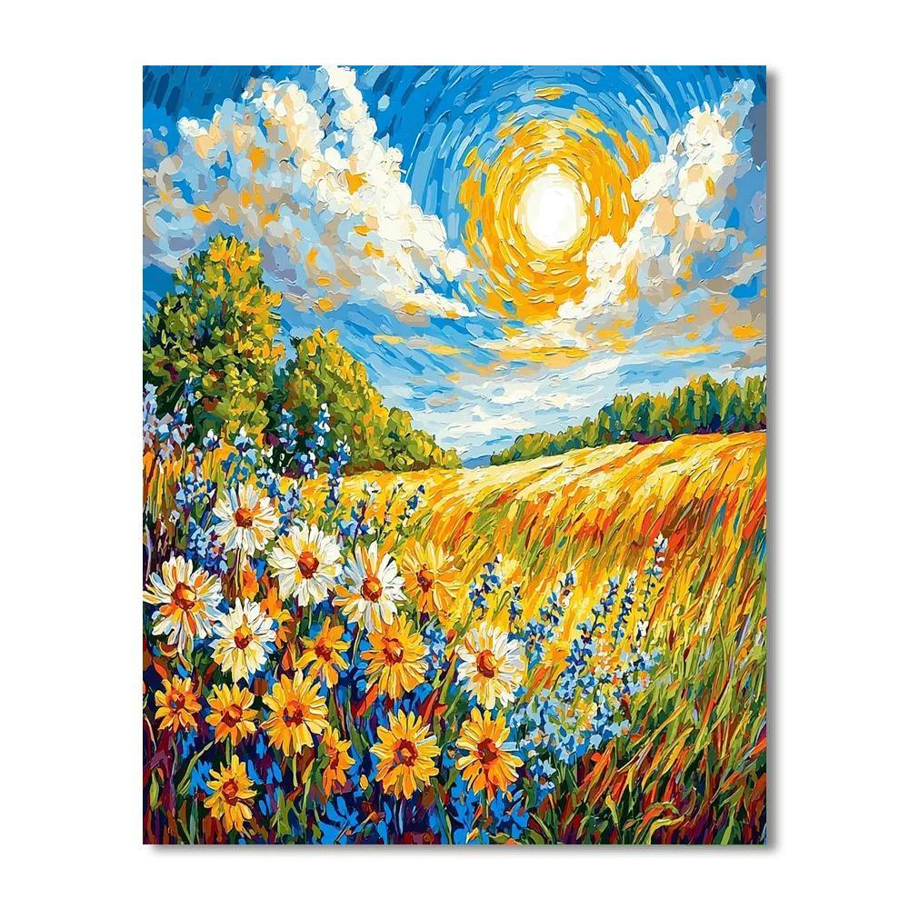 Vincent Van Gogh Inspired Rays Of Sunshine  Painting By Numbers Kit