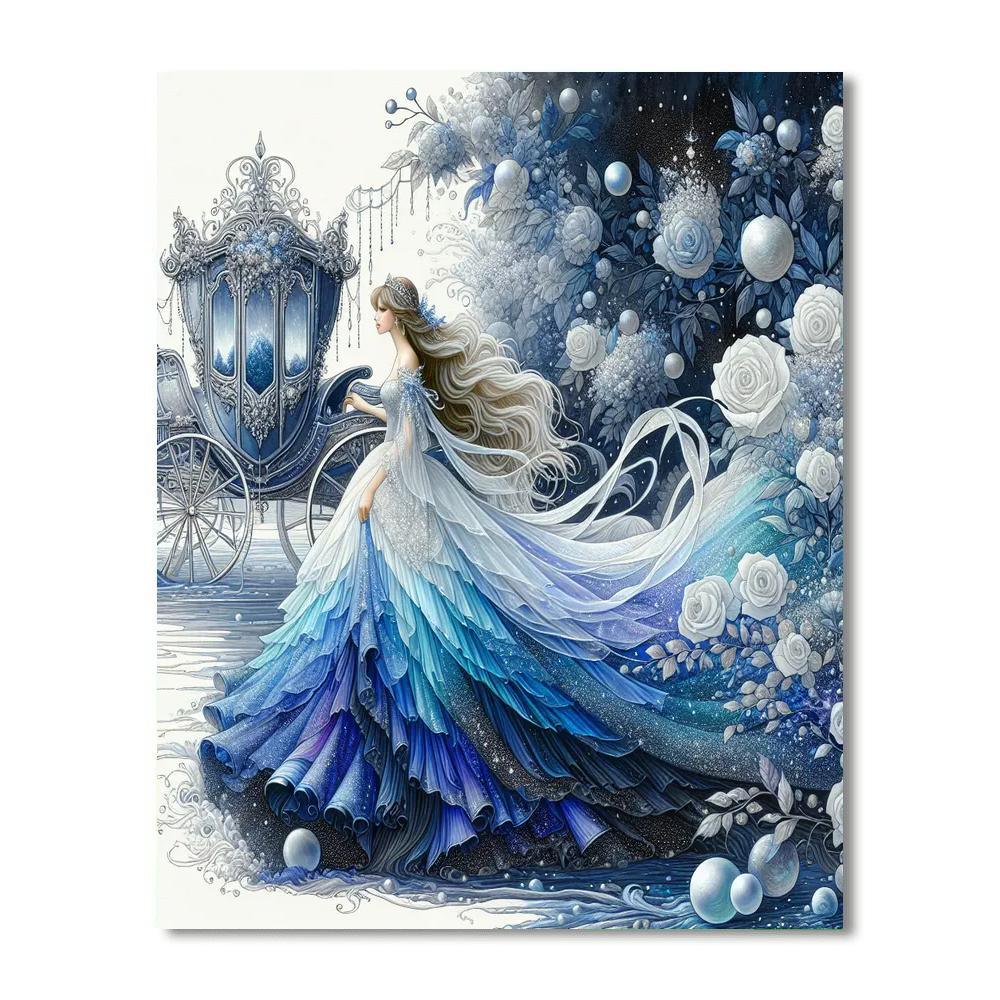 Cinderella's Midnight Elegance DIY Paint By Numbers