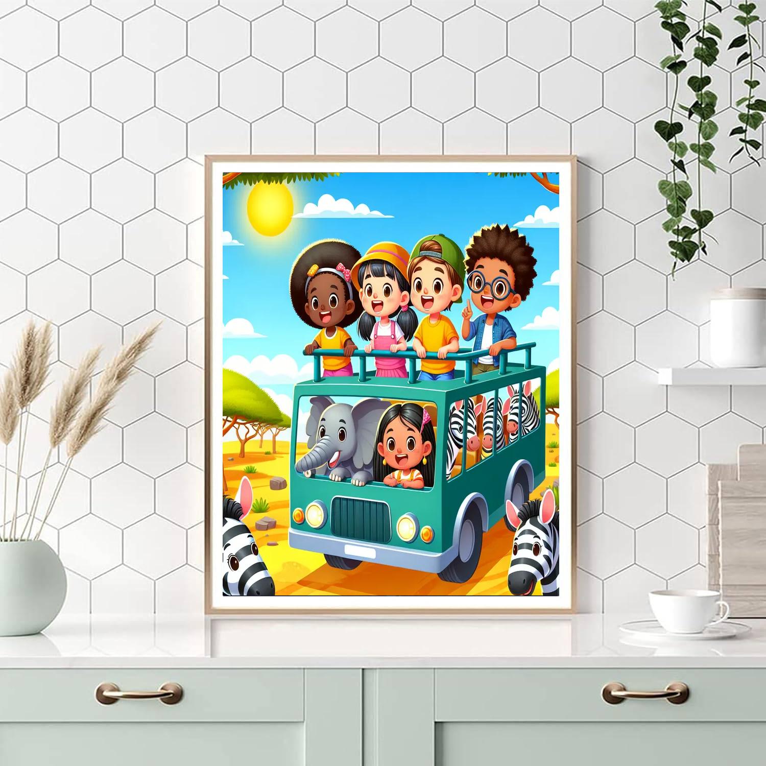 Fun Wildlife Safari Number Painting