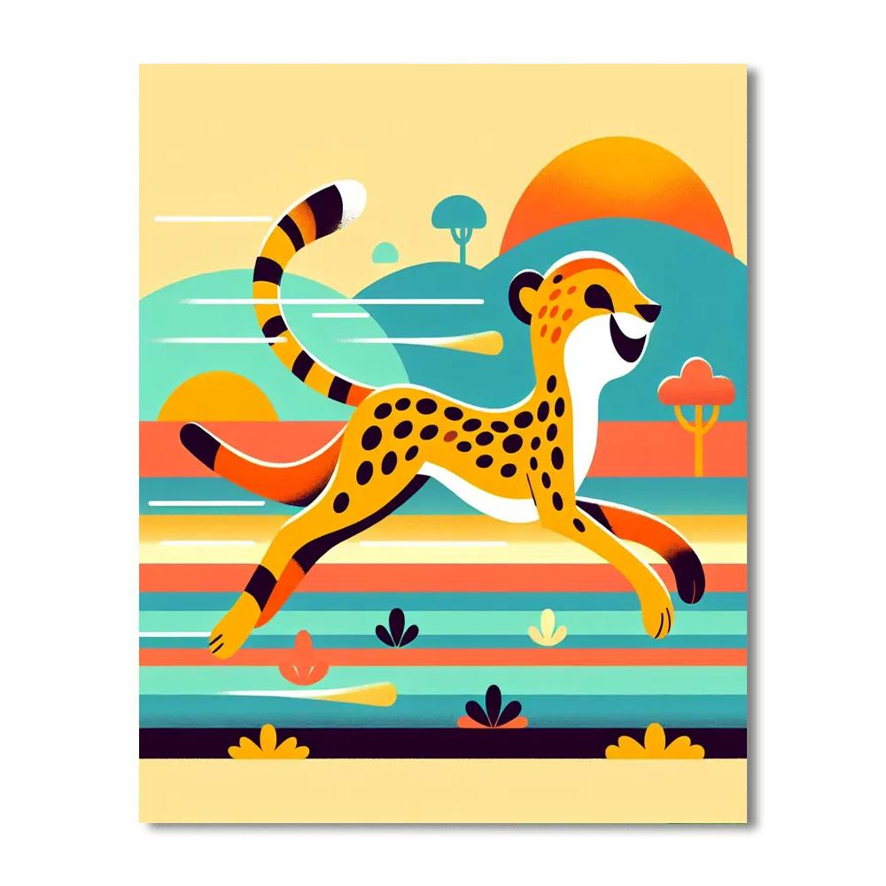 Cheetah's Fast-paced Fun Paint By Numbers