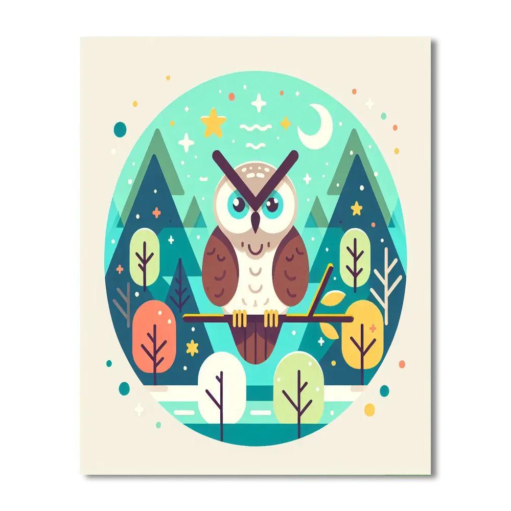 Forest Guardians Owl Painting By Numbers Kit