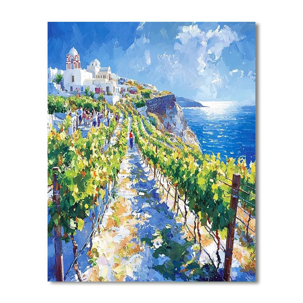 Santorini Wine Tasting Tours Numbered Painting Kits