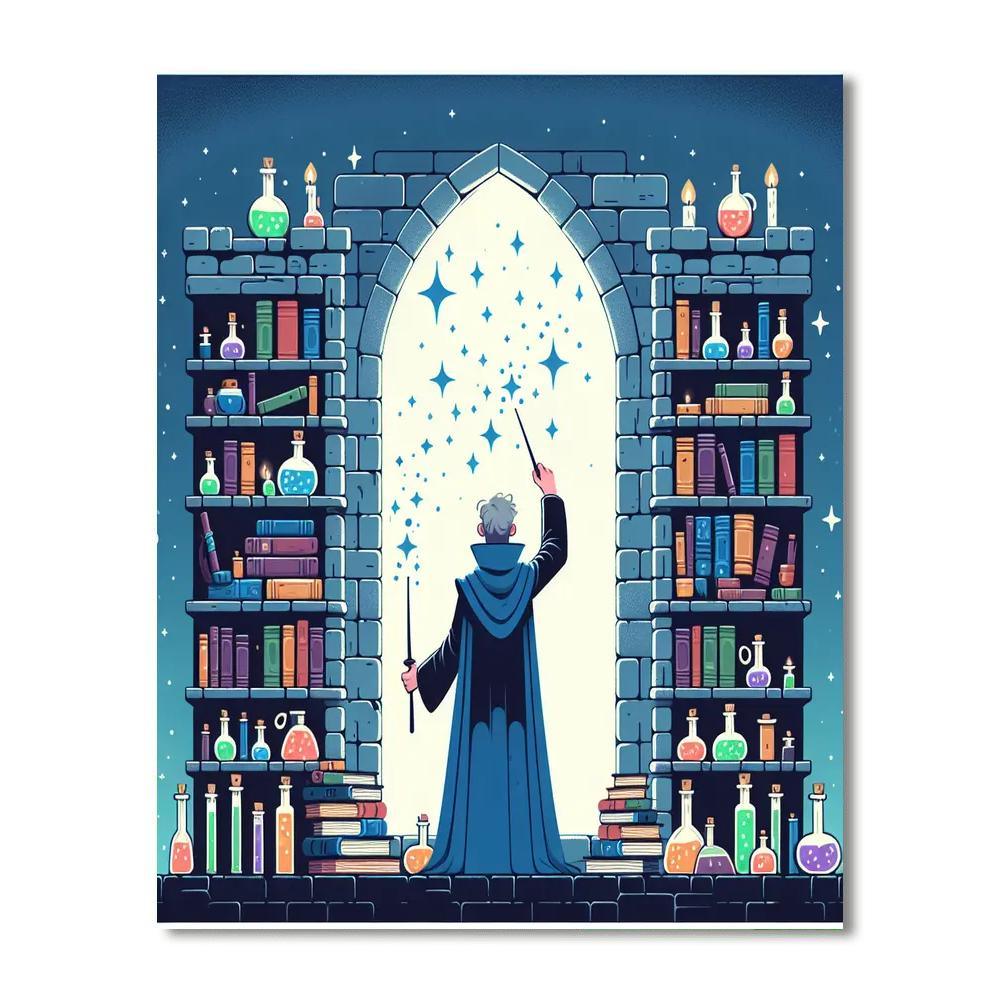 Mystical Wizard Tower Painting Number Kit