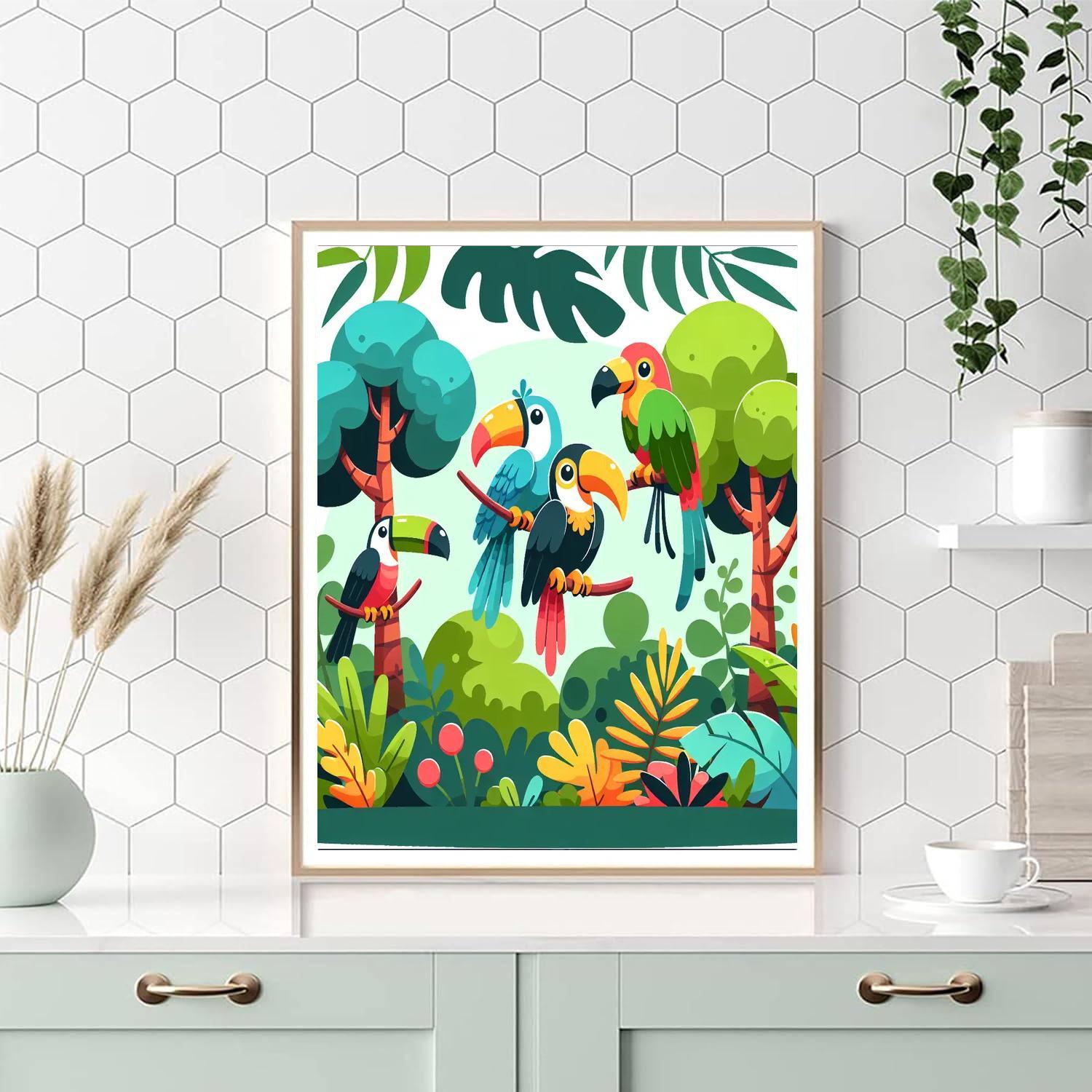 Tropical Rainforest DIY Paint By Numbers