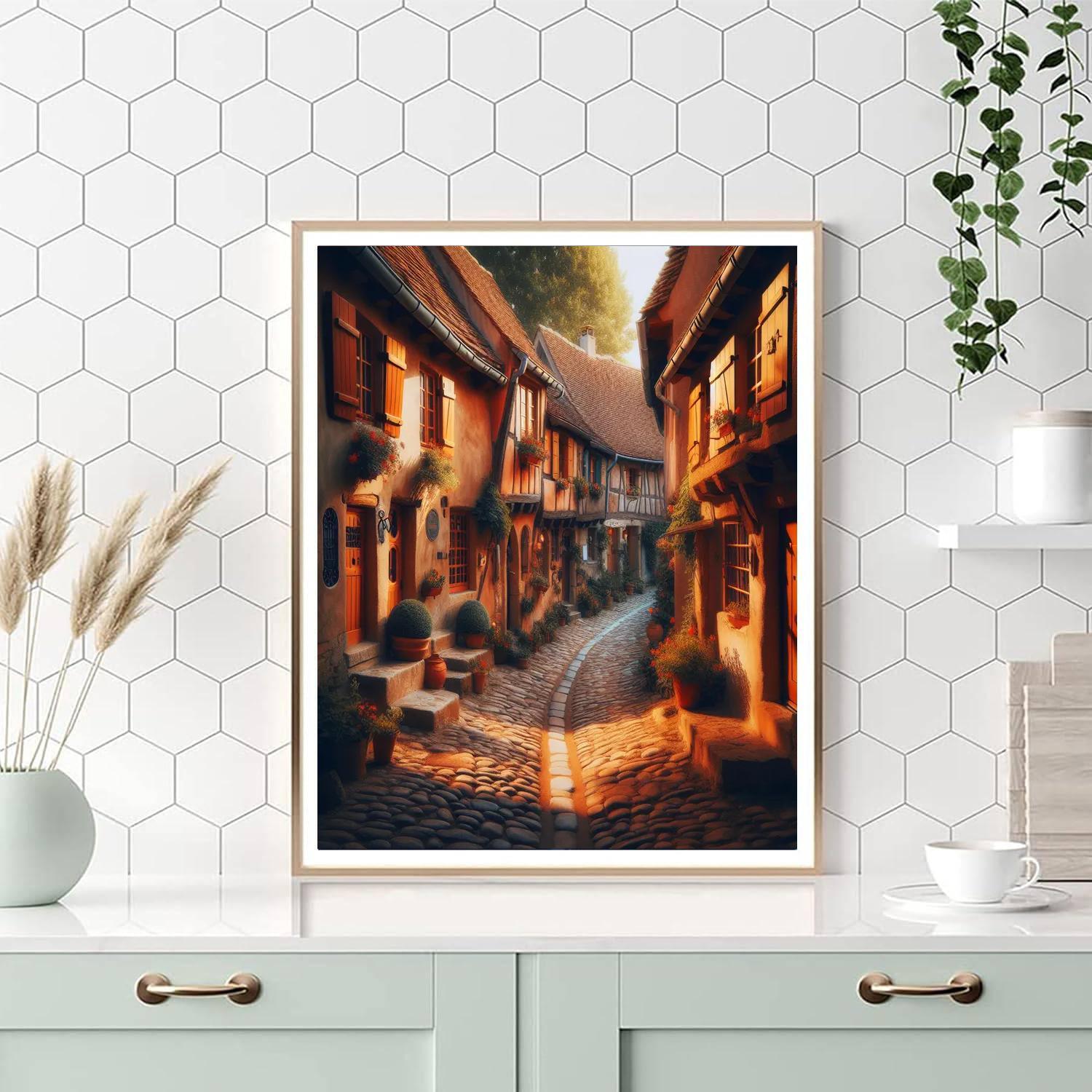 Historic Village Charm DIY Paint By Numbers