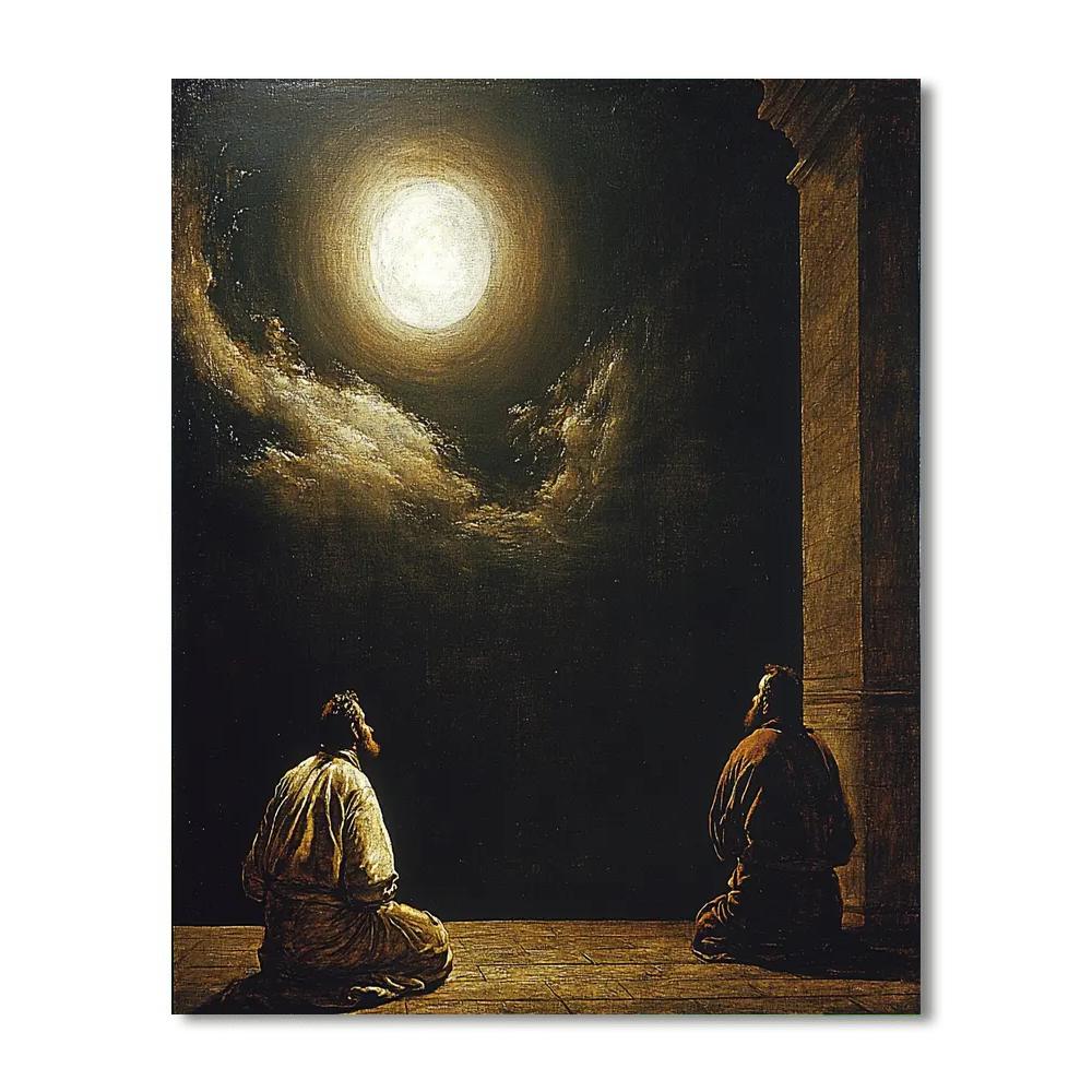 Caravaggio Inspired Abyss Of Illumination  Paint By Color