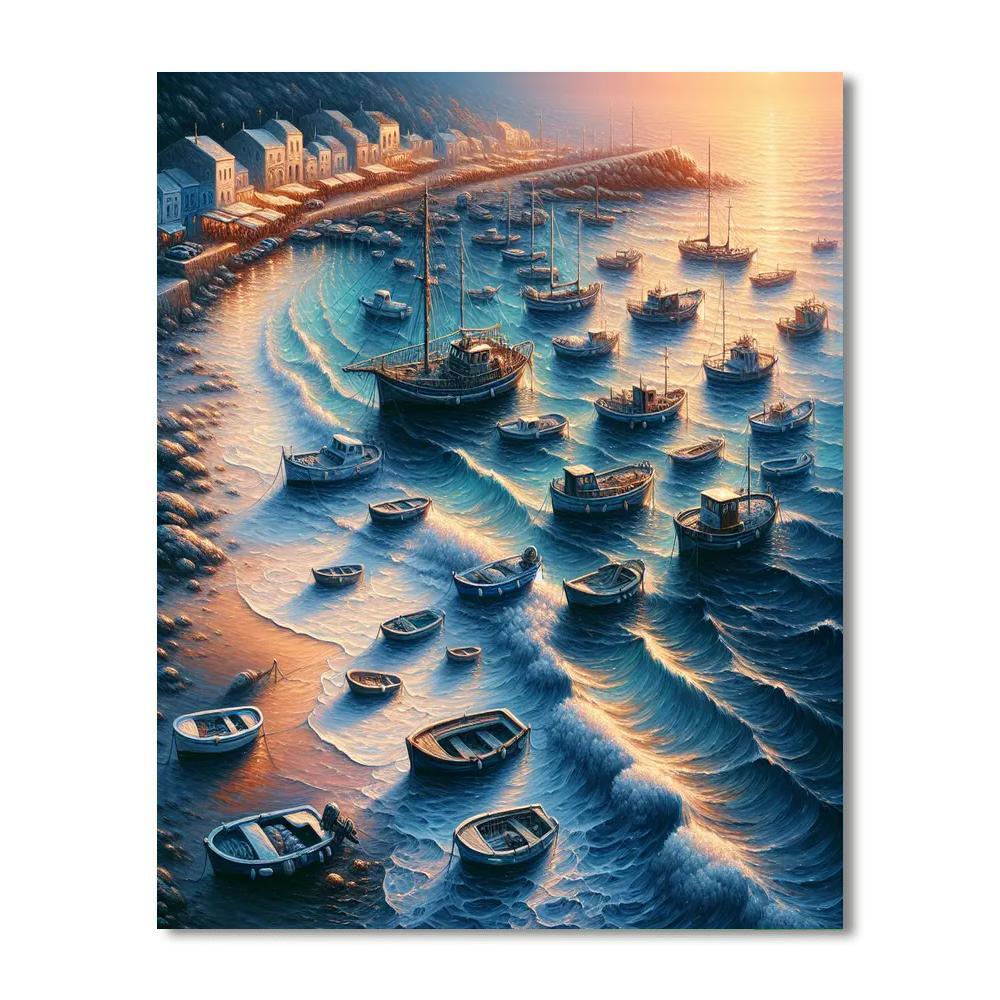 Nostalgic Harbor View Paint By Color