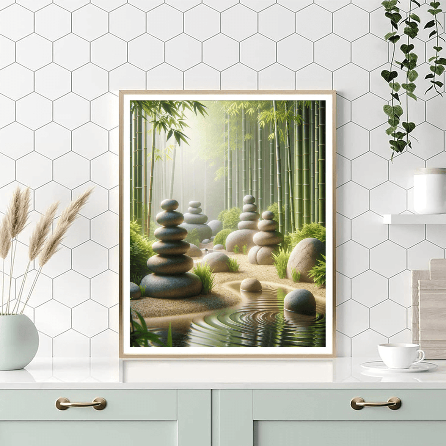 Artistic Zen Stones DIY Paint By Numbers