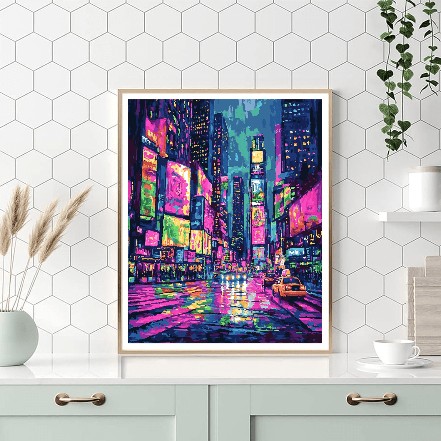 Andy Warhol Inspired Lively Urban Nights  DIY Paint By Numbers