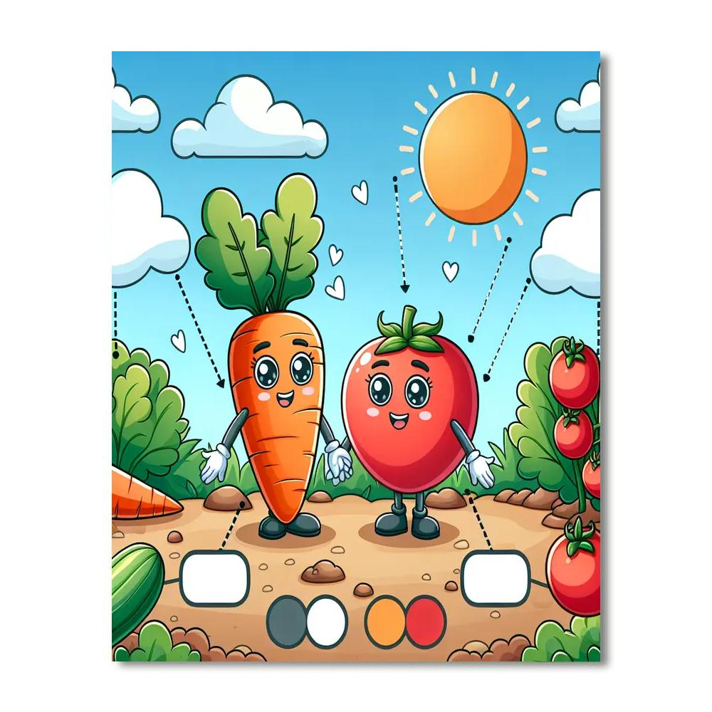 Farm Fresh Veggie Fun Number Painting