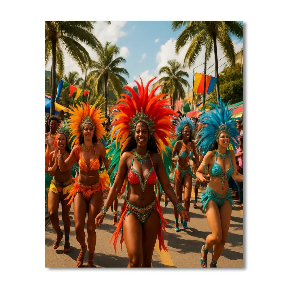 Kingston's Carnival - Jamaica Paint By Numbers