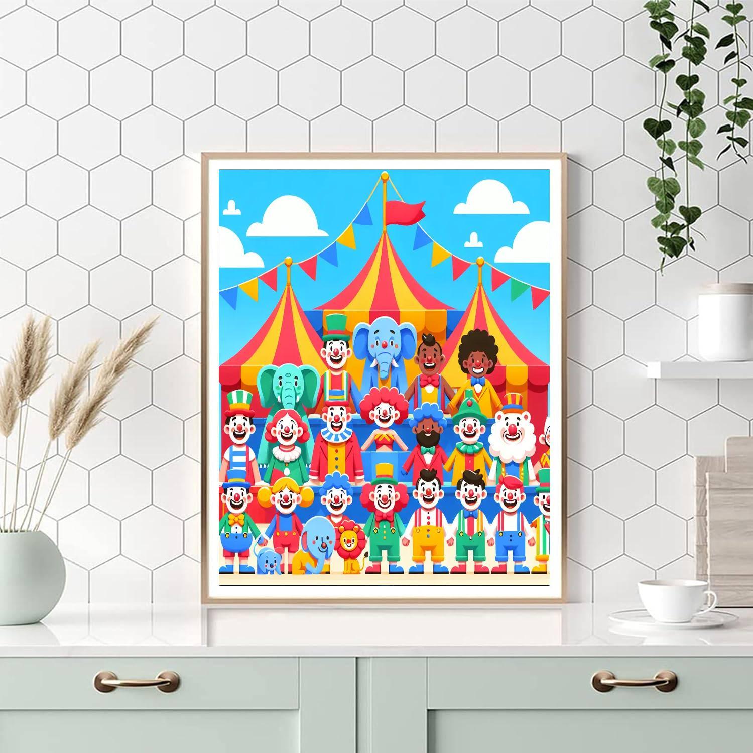 Circus Fun Parade Paint By Numbers Art