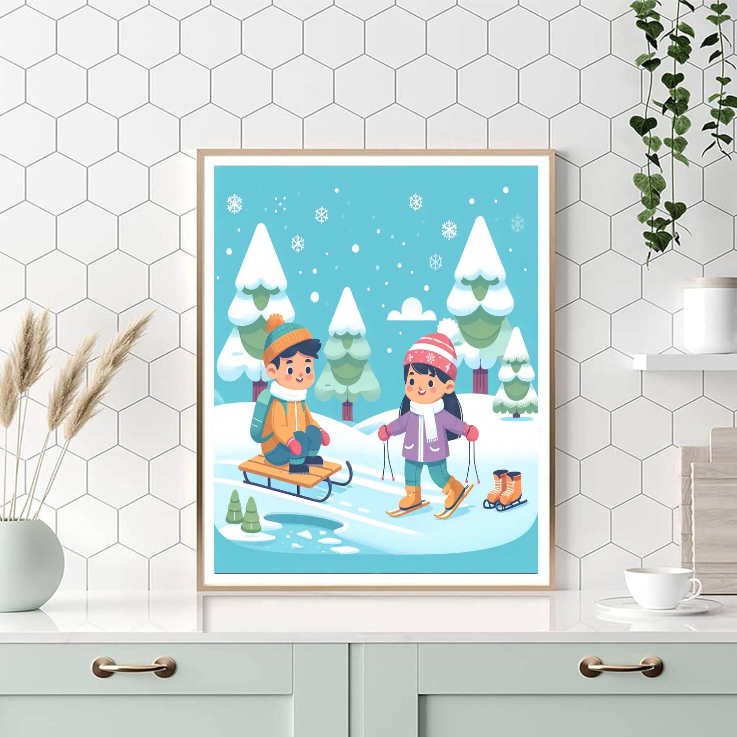 Winter Adventure Trail Paint By Numbers