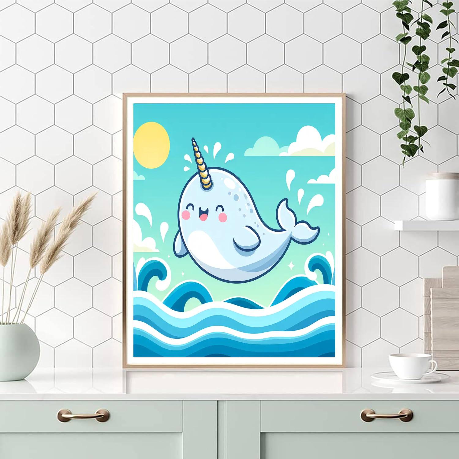 Nimble Narwhal DIY Paint By Numbers