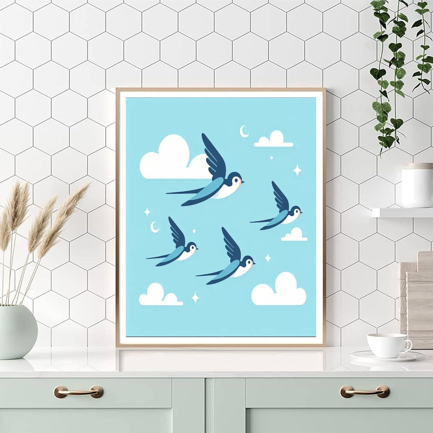 Soaring Swallows Numbered Painting Kits