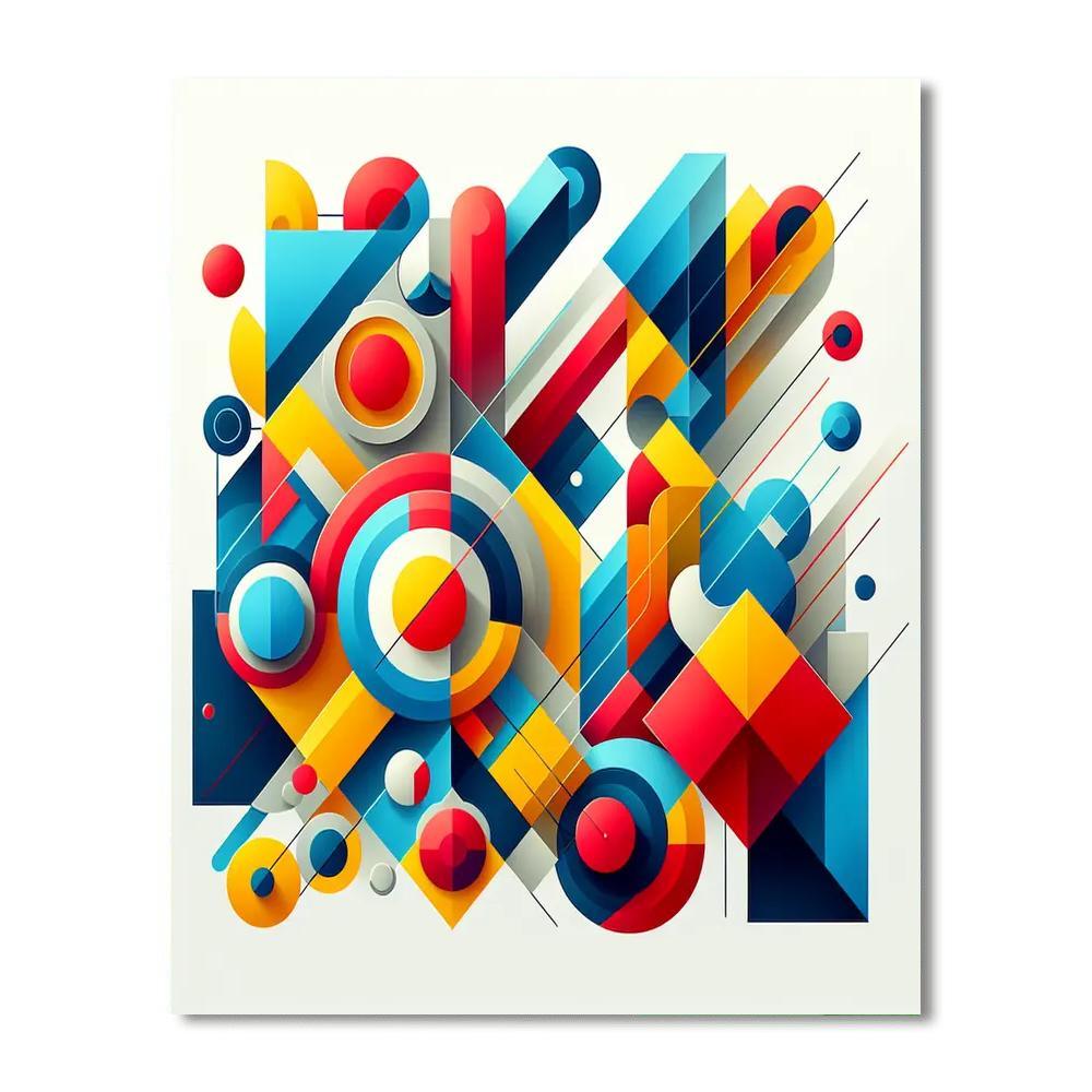 Modern Abstract Geometry Paint By Numbers Art