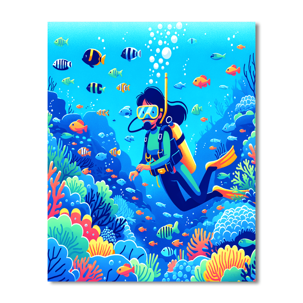 Under The Sea Exploration DIY Paint By Numbers