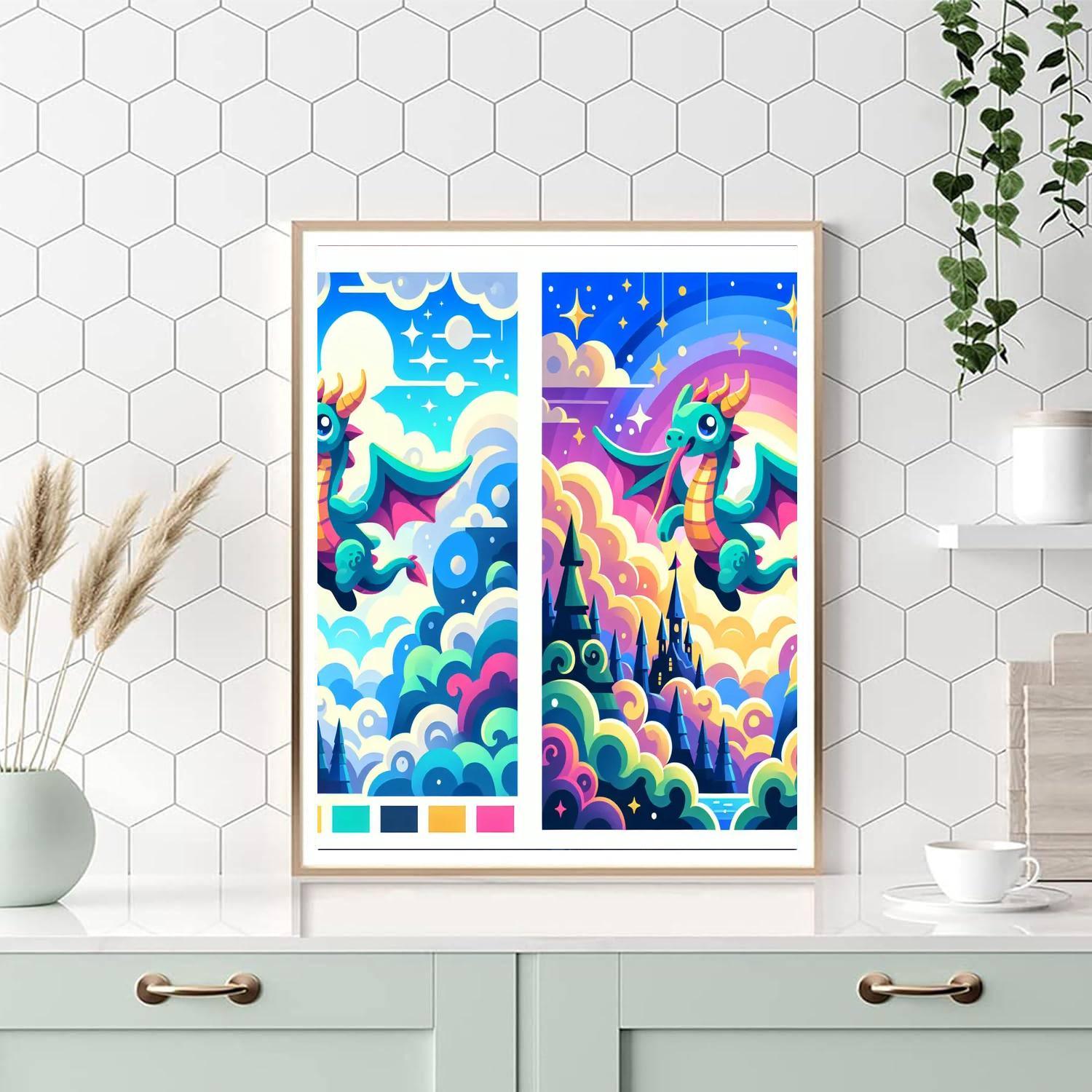 Dreamy Dragon Land DIY Paint By Numbers