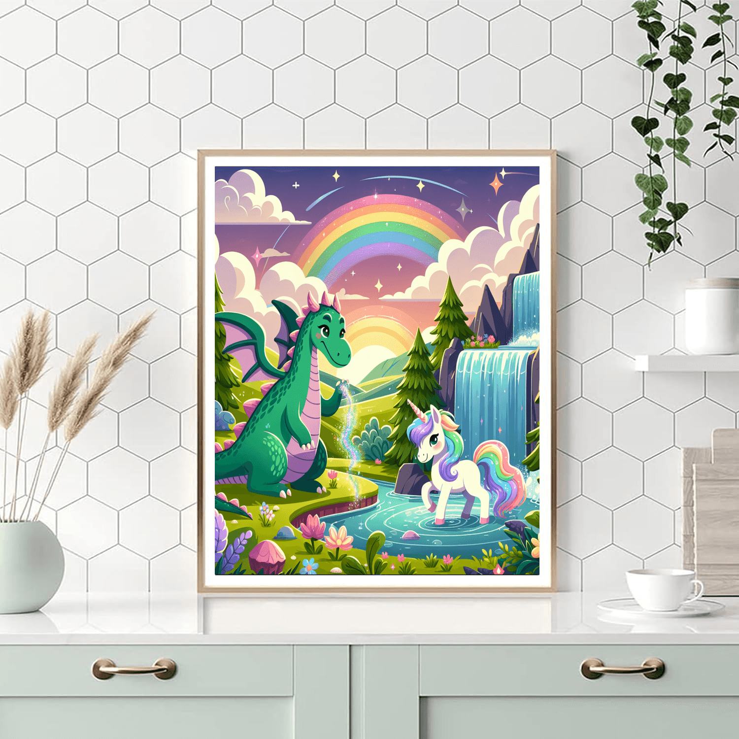 Fantasy Adventure With Mythical Creatures Painting Number Kit