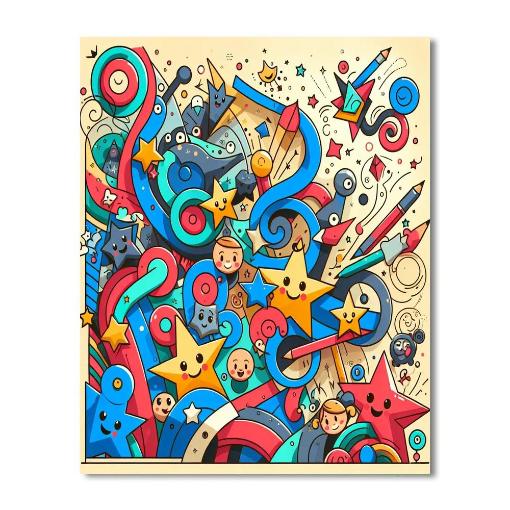 Doodle Your Adventure Paint By Numbers Kits