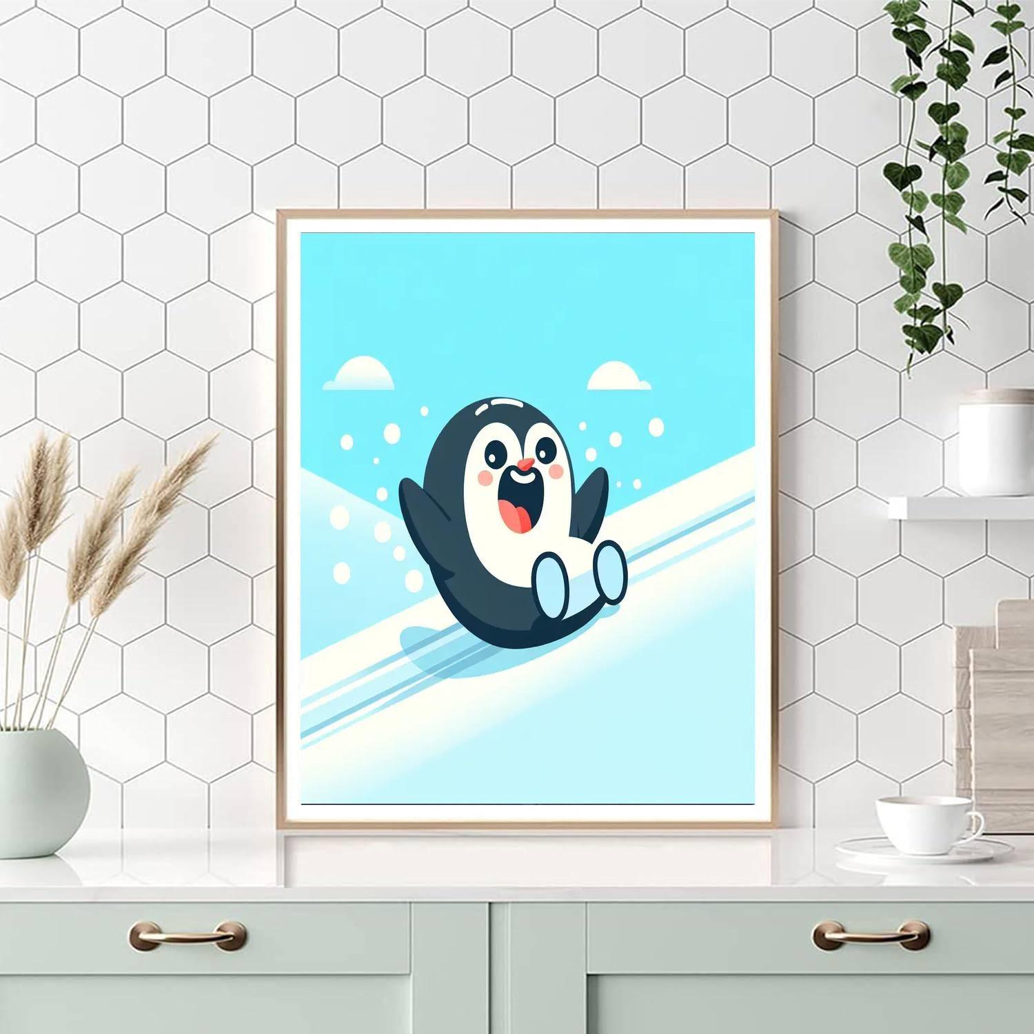 Penguin Arctic Adventure Number Painting