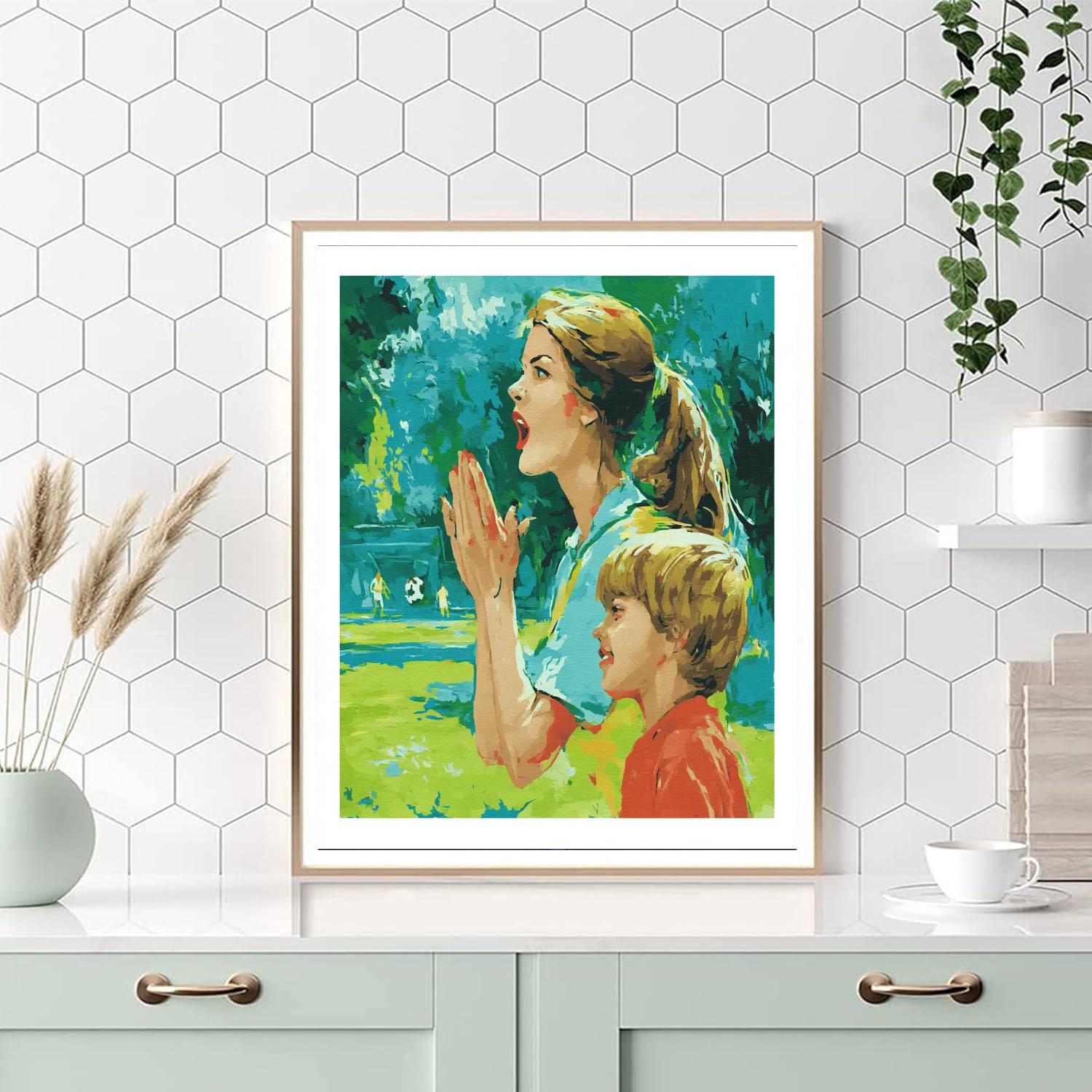 Motherly Support In Sports DIY Paint By Numbers