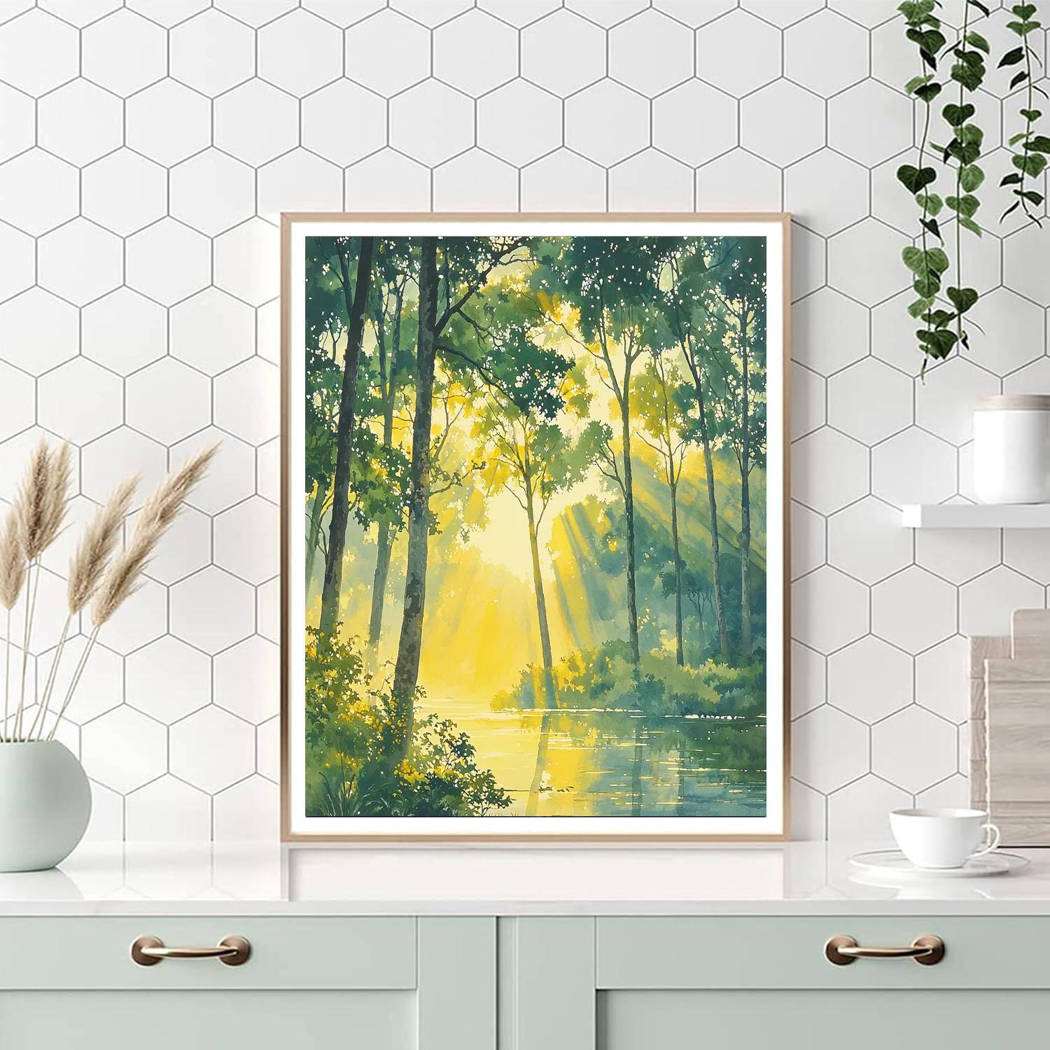 Nandalal Bose Inspired Cascades Of Light  Paint By Numbers