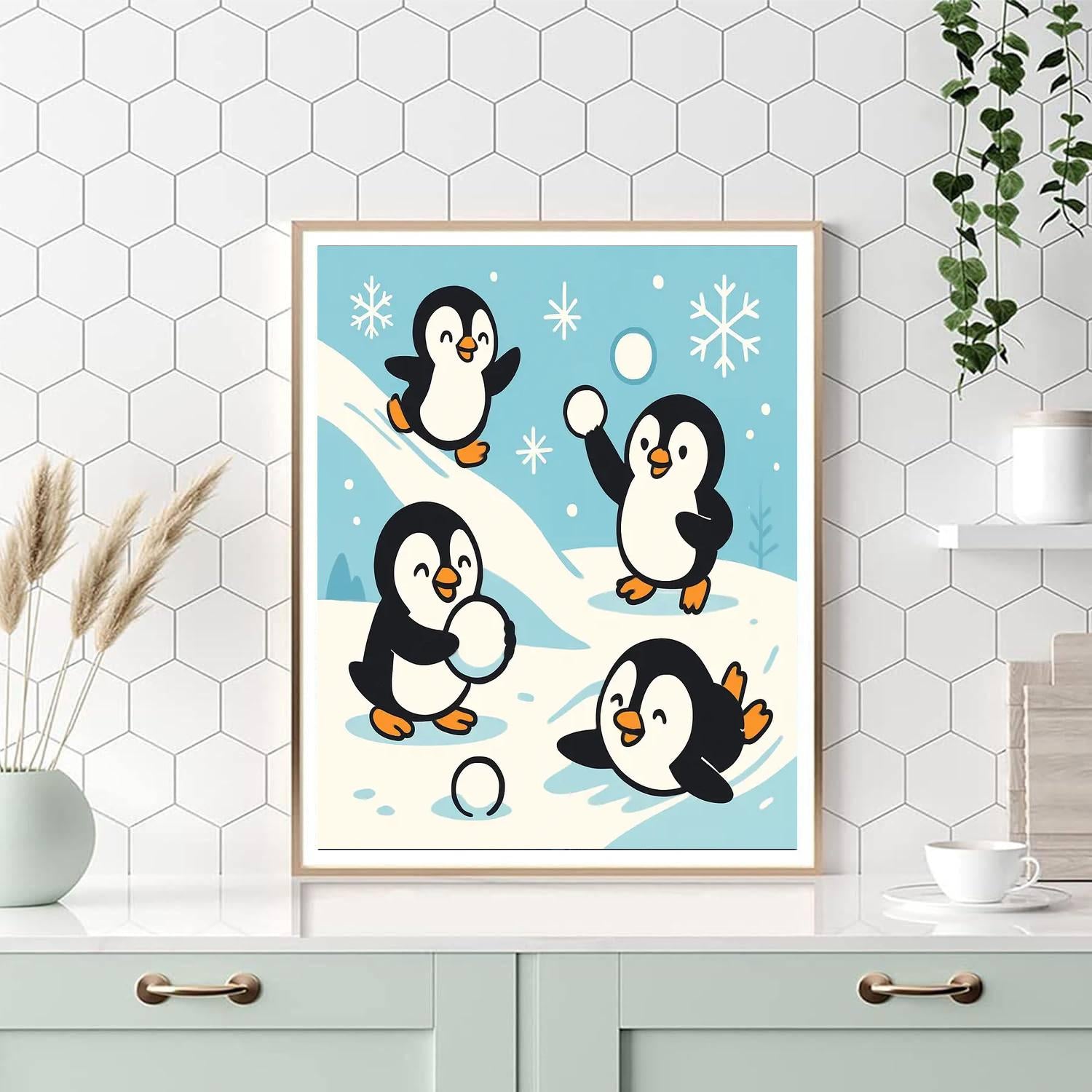 Adventurous Penguin Squad DIY Paint By Numbers