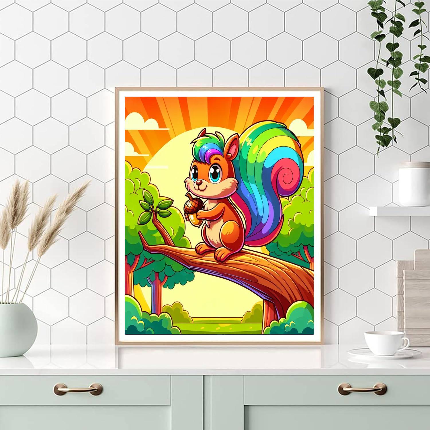 Snazzy Squirrel Paint By Color