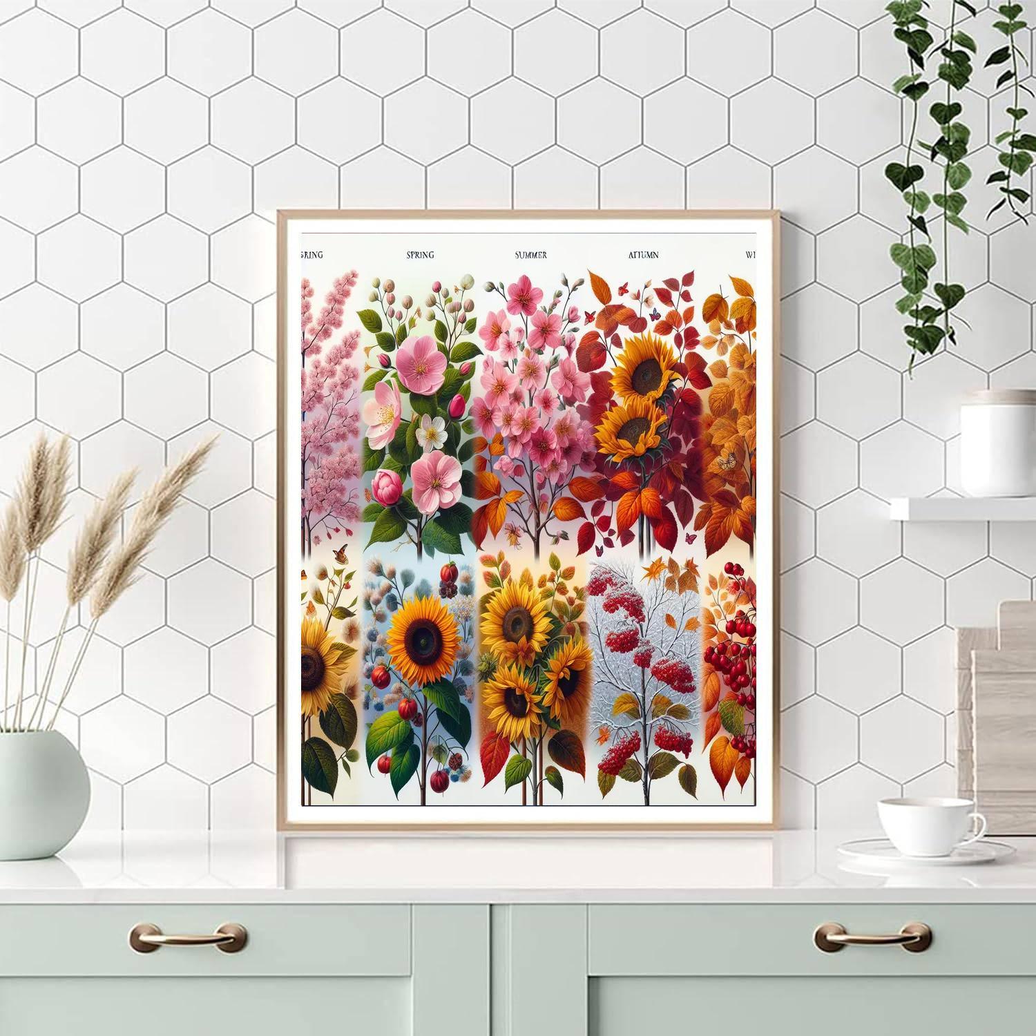 Seasonal Blossoms DIY Paint By Numbers