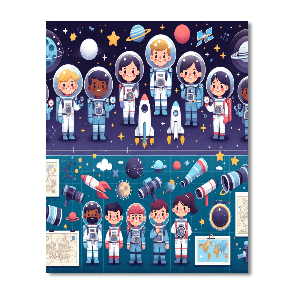 Cosmic Discovery Team Painting By Numbers Kit
