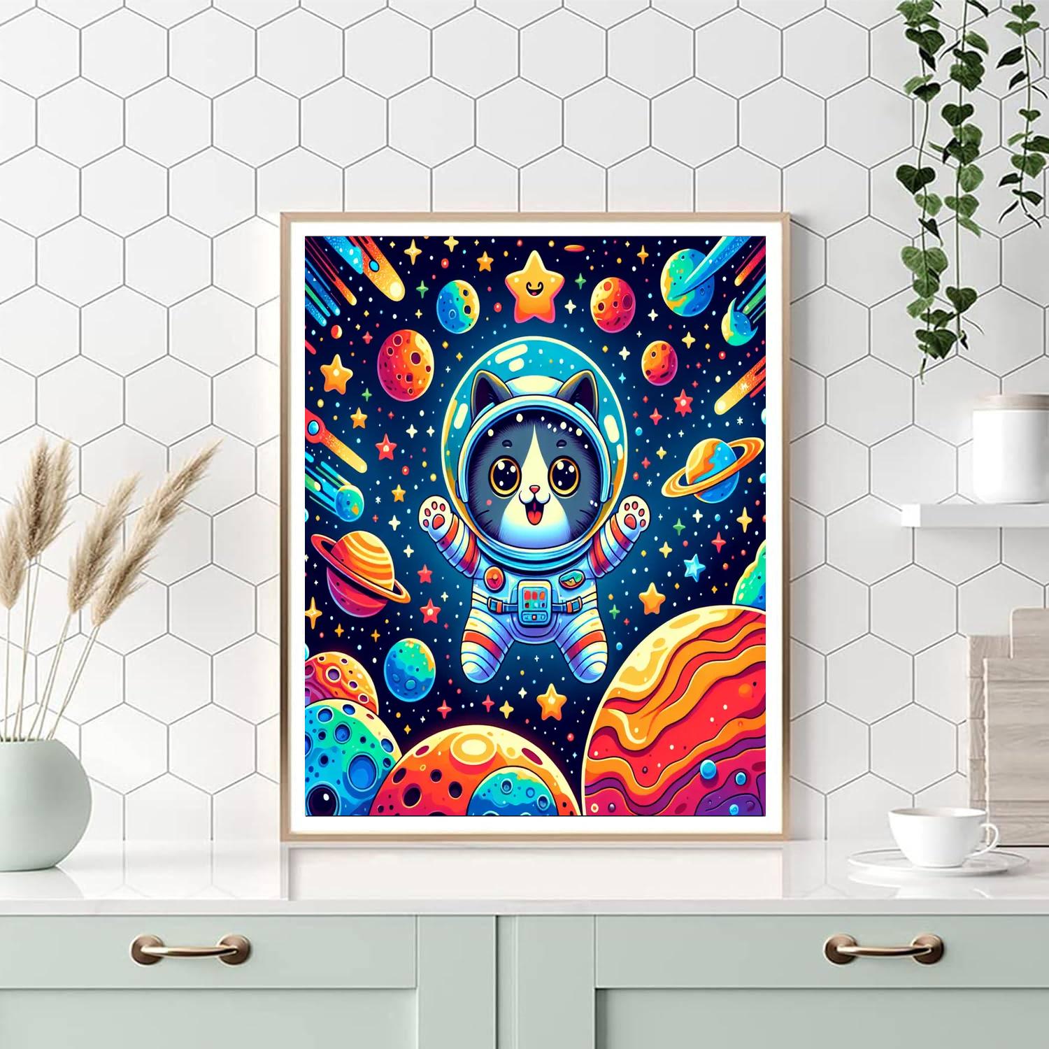 Cosmic Cat Adventure Paint By Number